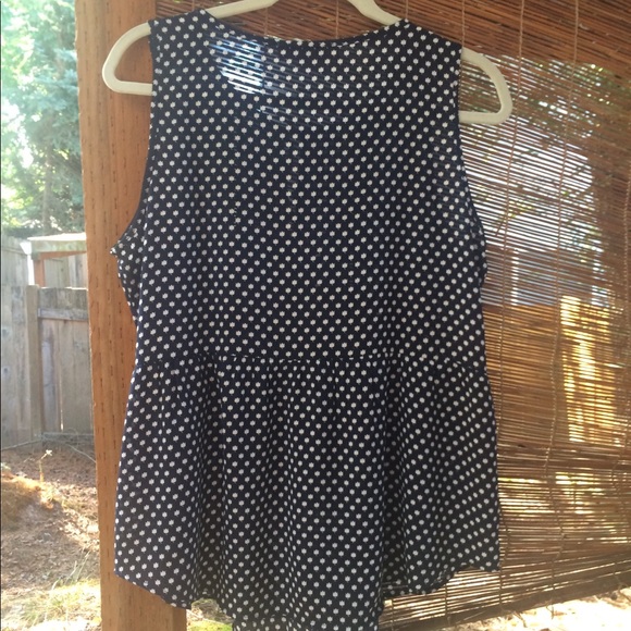 Loft Navy Blue Flower Blouse - Picture 4 of 4